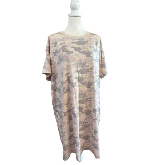 old navy pink and gray camo t shirt dress womens xl nwt - Picture 1 of 6